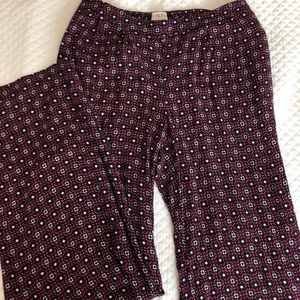 Printed wide leg pants